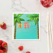 Tropische Flip Flops Serviette (Beispiel)