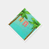 Tropische Flip Flops Serviette (Ecke)