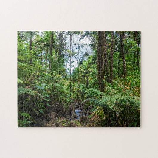 Tropische Flora des belebten Regenwaldes Puzzle (Horizontal)