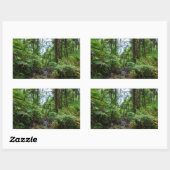 Tropische Flora des belebten Regenwaldes Rechteckiger Aufkleber (Blatt)