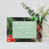 Tropische Flora, erdige Farben, modern, Hochzeit, Dankeskarte (Stehend Vorderseite)