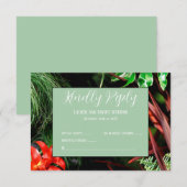 Tropische Flora, erdige Farben, modern, Hochzeit, Dankeskarte (Vorne/Hinten)