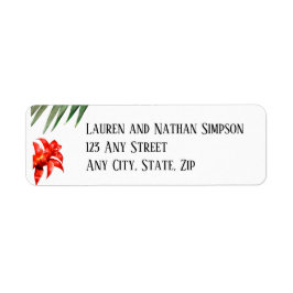 Tropische Flora, erdige Farben, modern, Label