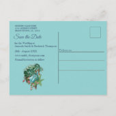 Tropische Flora Paradies & Vögel Ankündigungspostkarte (Rückseite)