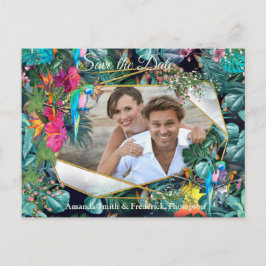 Tropische Flora Paradies & Vögel Ankündigungspostkarte