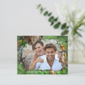 Tropische Flora Paradies & Vögel Ankündigungspostkarte (Stehend Vorderseite)