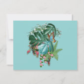 Tropische Flora Paradies & Vögel Einladung (Rückseite)