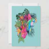 Tropische Flora Paradies & Vögel Einladung (Rückseite)