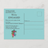 Tropische Flora Paradies & Vögel Einladungspostkarte (Rückseite)