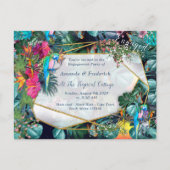 Tropische Flora Paradies & Vögel Einladungspostkarte (Vorderseite)