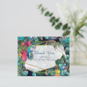 Tropische Flora Paradies & Vögel Postkarte (Stehend Vorderseite)