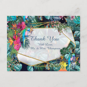 Tropische Flora Paradies & Vögel Postkarte