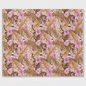 Tropische Flora und Blätter Geschenkpapier (Flach)