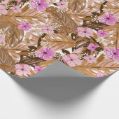Tropische Flora und Blätter Geschenkpapier (Ecke)