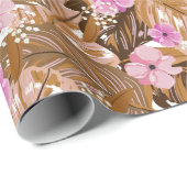 Tropische Flora und Blätter Geschenkpapier (Rolleneckpunkt)