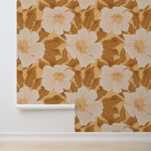 Tropische Flora und Blätter Tapete