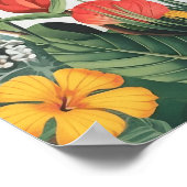 Tropische Flora und Fauna der hispanischen Landsch Poster (Ecke)