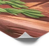 Tropische Flora und Fauna der hispanischen Landsch Poster (Ecke)