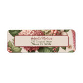 Tropische Flora und Papaya-Rücksendeadresse (Vorne)