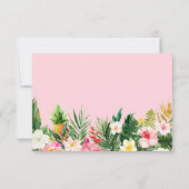 Tropische florale Blätter Moderne Hochzeitserie RS RSVP Karte (Rückseite)