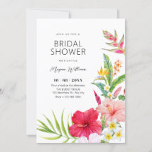 Tropische florale Brautparty