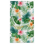 Tropische florale Geschenktasche Kleine Geschenktüte (Rückseite)
