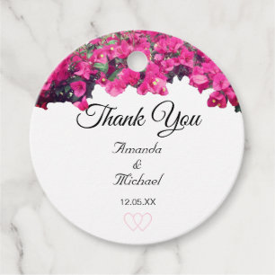 Tropische Florale Hochzeit Geschenkanhänger