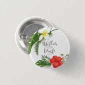 Tropische florale Mutter der Bride ID475 Button (Vorne & Hinten)
