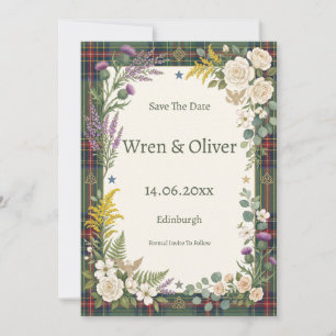 Tropische Florale Save-the-Date-Karte Save The Date