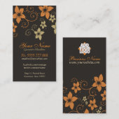 Tropische florale vertikale Visitenkarte (Vorne/Hinten)