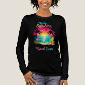 Tropische Flucht - Retro Sommer Sunset Tri-Blend Shirt (Vorderseite)