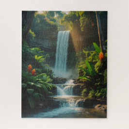 Tropische Flucht - tiefes Dschungel Wasserfall Puz Puzzle