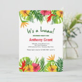 Tropische Fluchteinladung Einladung (Stehend Vorderseite)