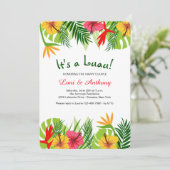 Tropische Fluchteinladung Einladung (Stehend Vorderseite)