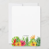 Tropische Fluchteinladung Einladung (Rückseite)