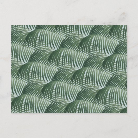 Tropische Foliage & Blume Gold Baby Brunch Dusche Einladungspostkarte (Rückseite)