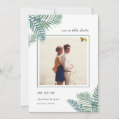 Tropische Foliage-Foto-Save the Date-Karte Save The Date (Vorderseite)