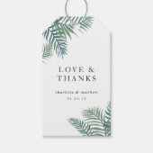 Tropische Foliage Gastgeschenk Hochzeit Geschenkanhänger (Vorderseite)