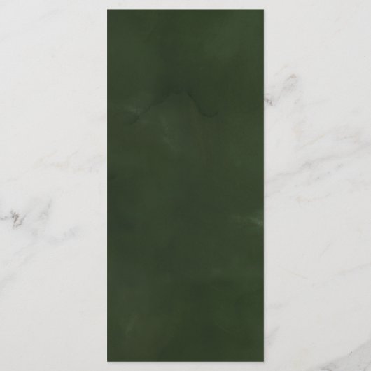 Tropische Foliage Hochzeit Gold und Grün Menükarte (Rückseite)