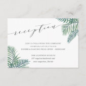 Tropische Foliage-Hochzeitskarte Begleitkarte (Vorderseite)