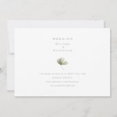 Tropische Foliage Lichtsäge Hochzeit speichern Sie Save The Date (Rückseite)