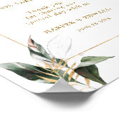 Tropische Foliage-Liebe: Sweet Dessert Bar Sign Poster (Ecke)