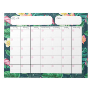 Tropische Folien 2 Kalender-Notepad Notizblock