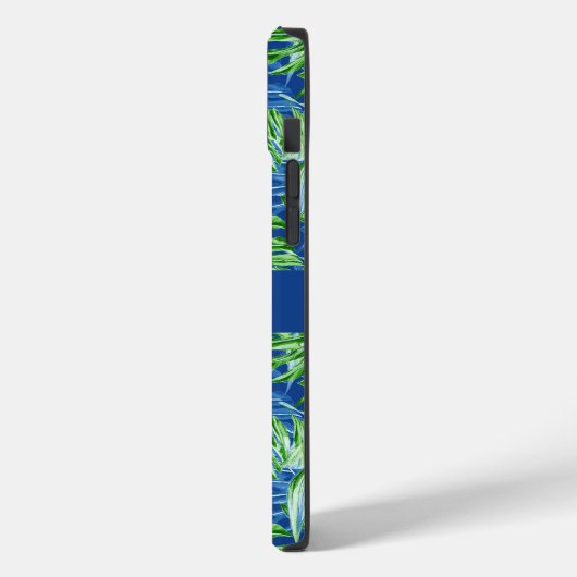 Tropische Folien in Grün und Blau Case-Mate iPhone Hülle (Rückseite / Links)