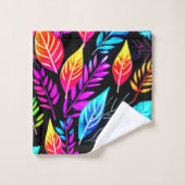 Tropische Folien: Leaf Art Badhandtuch Set (Waschlappen)