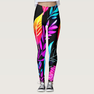 Tropische Folien: Leaf Art Leggings