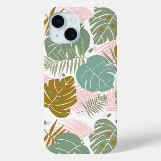 Tropische Folien - Muster aus Monstera und Palmblä Case-Mate iPhone Hülle