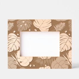Tropische Folien - Muster aus Monstera und Palmblä Geätzte Rahmen