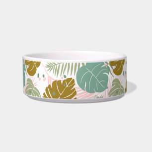 Tropische Folien - Muster aus Monstera und Palmblä Napf