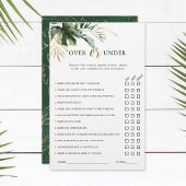 Tropische Folien über oder unter Brautparty